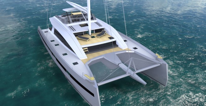 Catamaran yacht Long Island 85 - front view