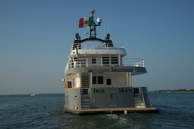 Irie Man superyacht - rear view