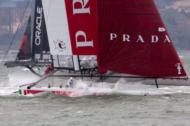 Luna Rossa and ORACLE Team on the Open Training day 2