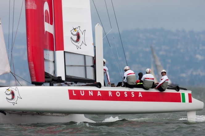 Luna Rossa on Day 1 - Photo Credit: ACEA 2012/Photo: Gilles Martin-Raget