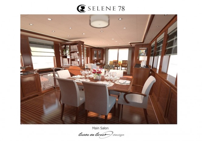 Luxury explorer yacht Selene 78 - Main Salon