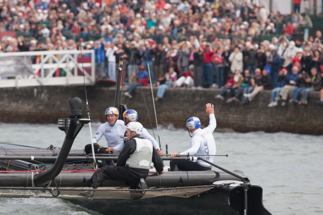 ORACLE TEAM USA taking the leading position on Day 2