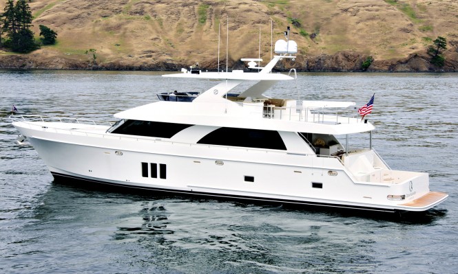 Ocean Alexander 82 superyacht on display at the Show