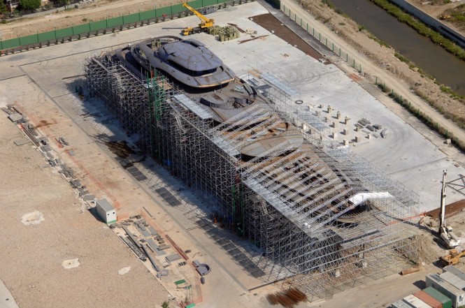Privilege One megayacht under construction at Privilege Yard