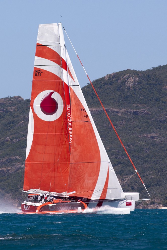 Trimaran yacht Team Vodafone at Audi Hamilton Island Race week 2011 - Photo credit: Andrea Francolini/AudiTEAM VODAFONE