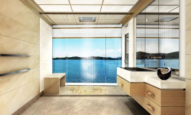 110m megayacht Equilibrium - Bathroom