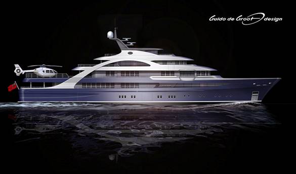 65m Motor Yacht designed by Guido de Groot