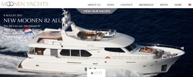 A newly upgraded website by Moonen Yachts