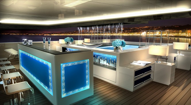 Aboard luxury motor yacht CUBE designed by Newcruise - Image courtesy of Newcruise