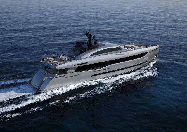 Columbus 40M Sport Hybrid superyacht currently under construction