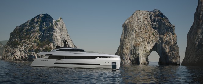 Columbus Sport Hybrid superyacht by Palumbo and Sergio Cutulo