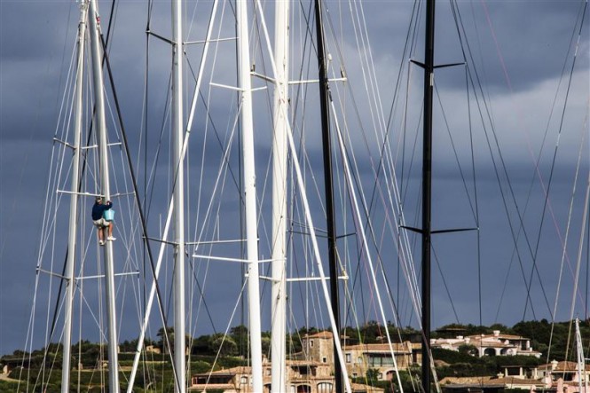 Dockside ambiance at the Yacht Club Costa Smeralda - Photo by RolexCarlo Borlenghi