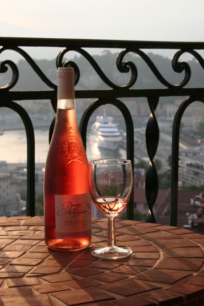 Enjoying the view of Topaz yacht in Nice - Photo Ian Bugby