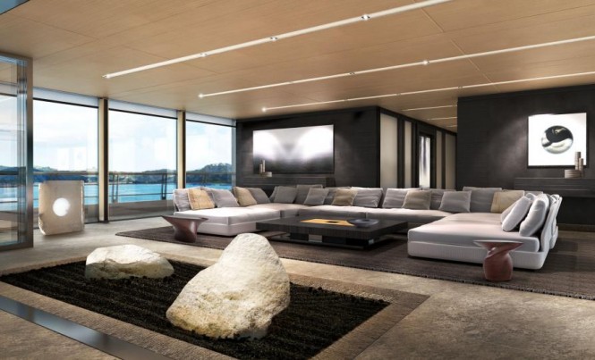 Luxury yacht Equilibrium - Salon