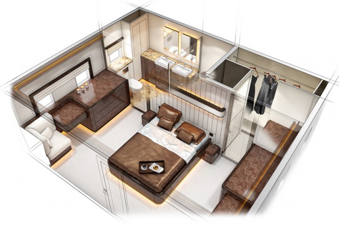 Vripack designed Owner's stateroom