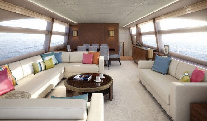 Princess 82 superyacht - Saloon