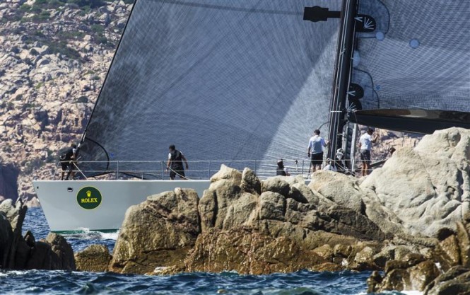 Rocky landscape around Open Season yacht - Photo by RolexCarlo Borlenghi