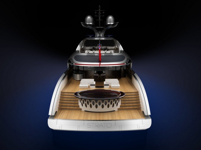 Strato superyacht - rear view