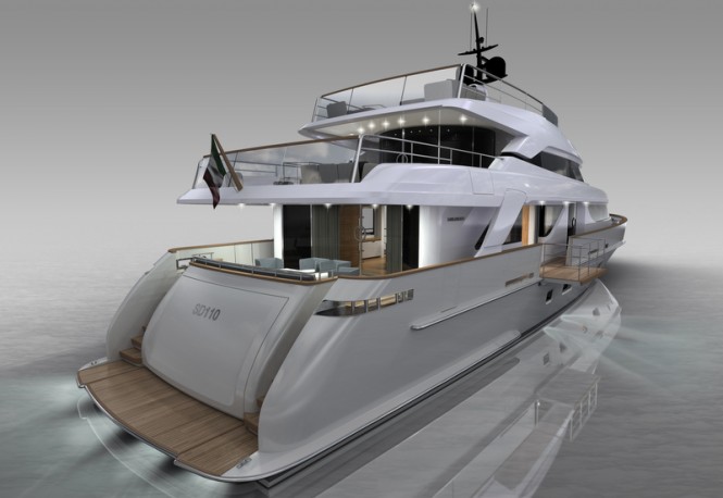 Superyacht SD110 - rear view