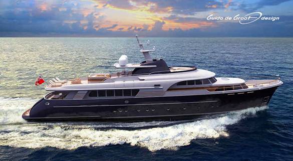 Superyacht Streamliner concept designed by Guido de Groot