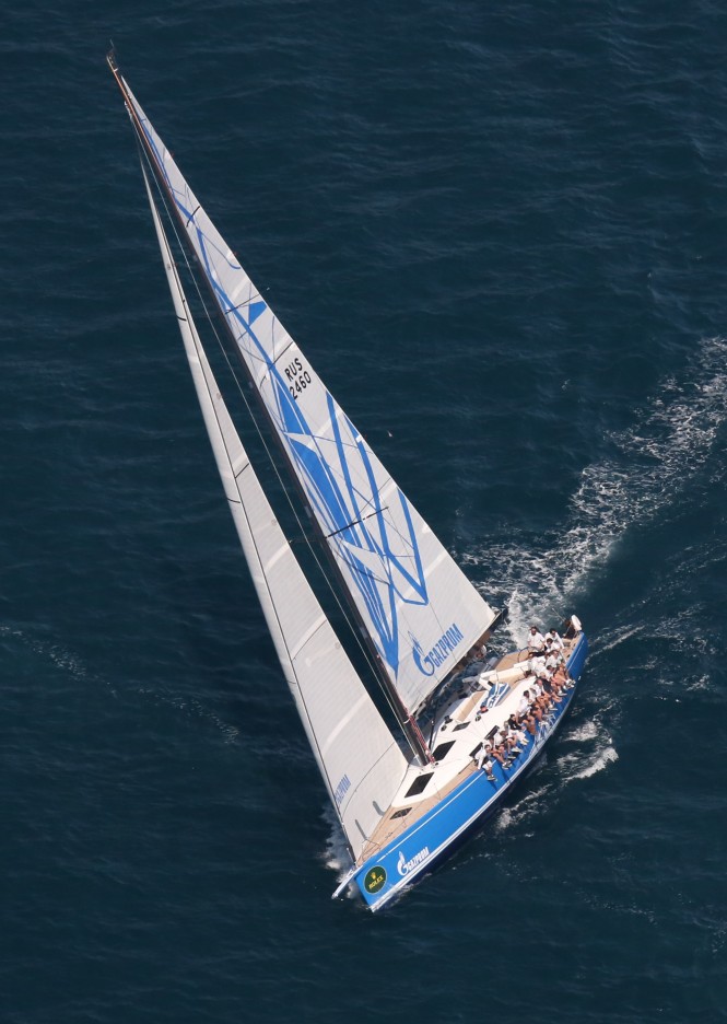 Swan 60 sailing yacht Bronenosec at the Rolex Volcano Race Photo credit TonyCosta.it