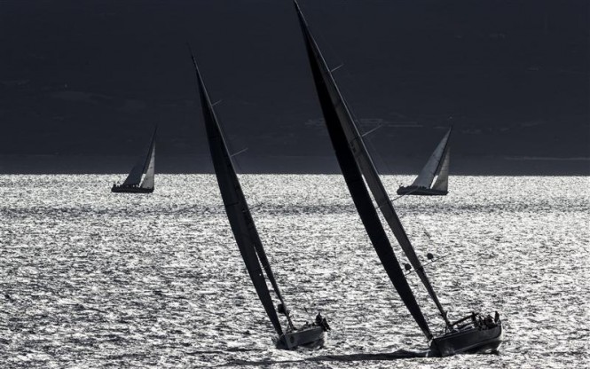 The Swan fleet enjoyed good sailing conditions during the third day of racing in Costa Smeralda - Photo by RolexCarlo Borlenghi
