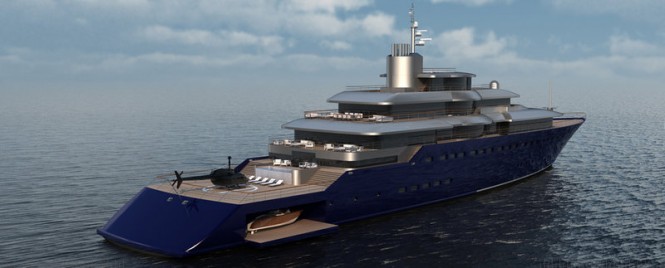98m megayacht Orbis concept with design by Adam Lay Studio