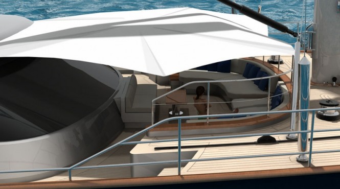 Aboard 60m sailing yacht Hull C.2232