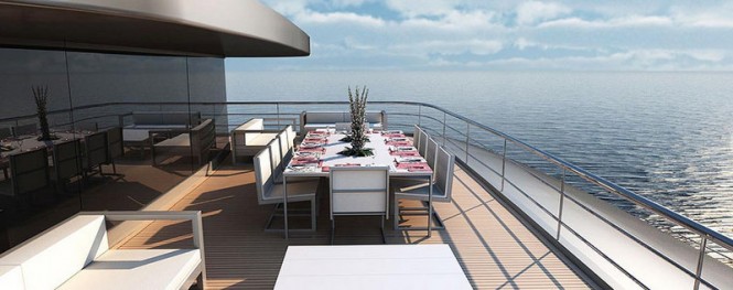 Aboard luxury motor yacht Orbis
