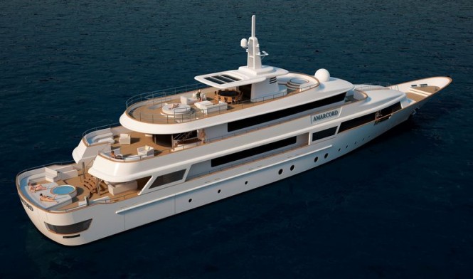 Amarcord 56 yacht project - view from above