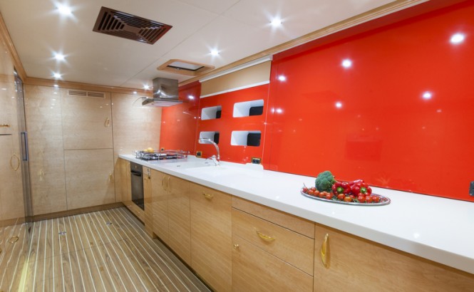 Catamaran yacht HOUBARA - Galley