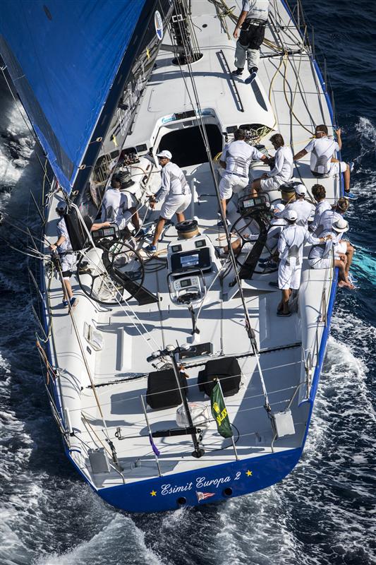 Crew work on board superyacht Esimit Europa 2 - Photo by Rolex Kurt Arrigo