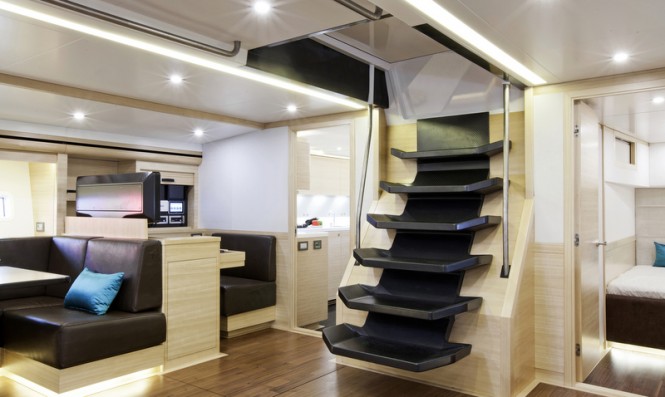 Luxurious interior aboard superyacht Hamilton