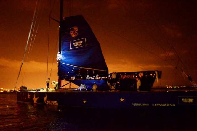 Luxury sailing yacht Esimit Europa 2 at the Start Trieste - Valletta