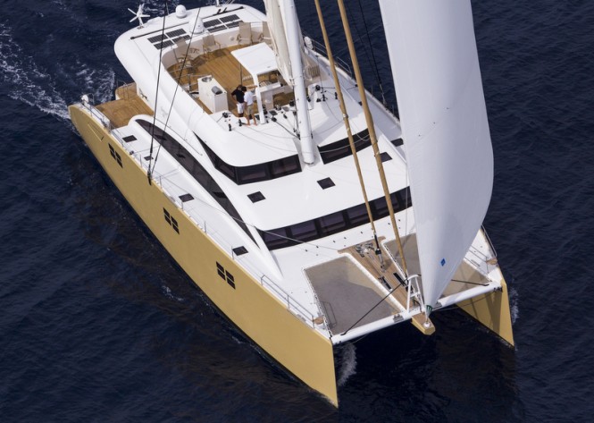 Luxury yacht HOUBARA - view from above