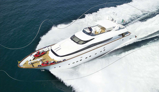 Maiora 96 superyacht boasting the Seakeeper's M21000 gyro