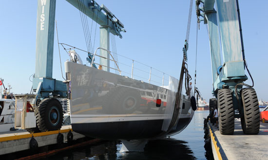 Oyster 100 superyacht Penelope at launch