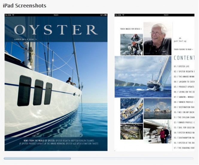 Oyster Yachts launches new magazine app