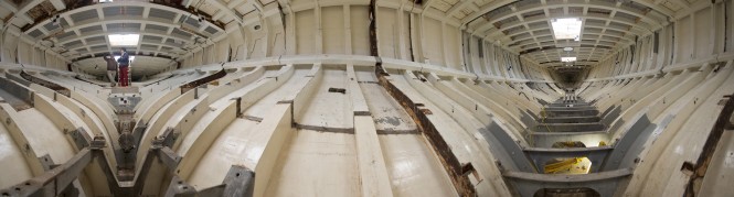 Panorma of yacht Britannia's refit © K1 Britannia 2012