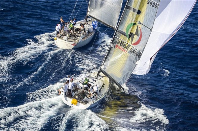 Spinnaker duel between XP-ACT and Zenhea Takesha yachts - photo by Rolex Kurt Arrigo