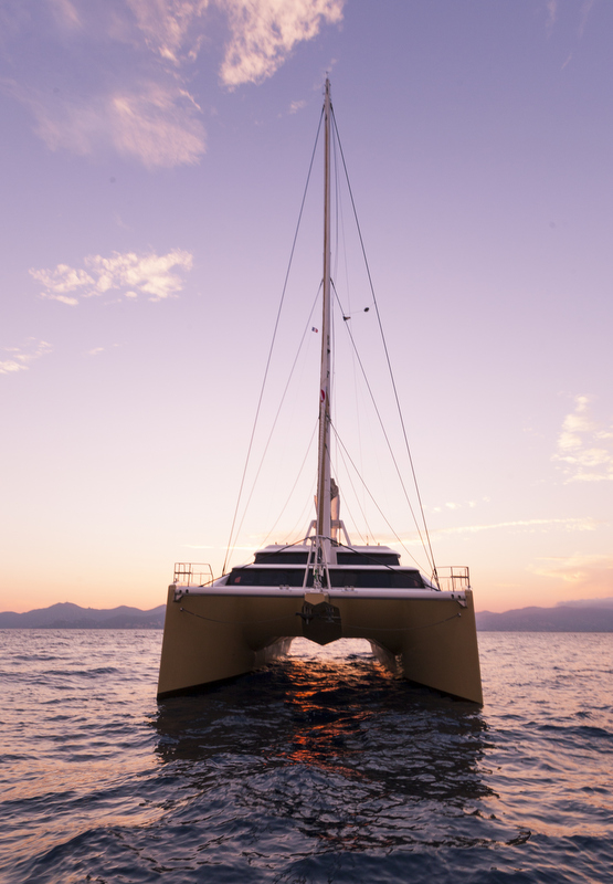 Sunreef 82 DD yacht HOUBARA - front view