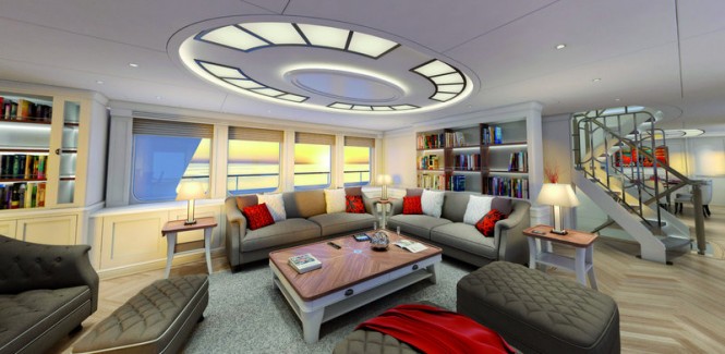 Superyacht RossoMare 115 - Saloon