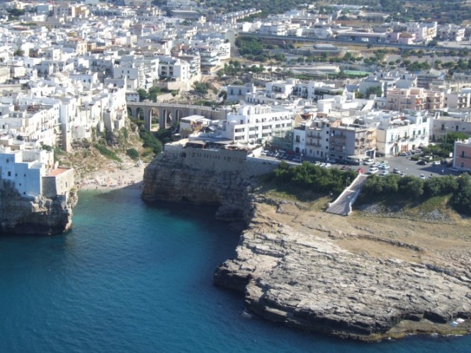 The cliff-top city of Polignano a Mare