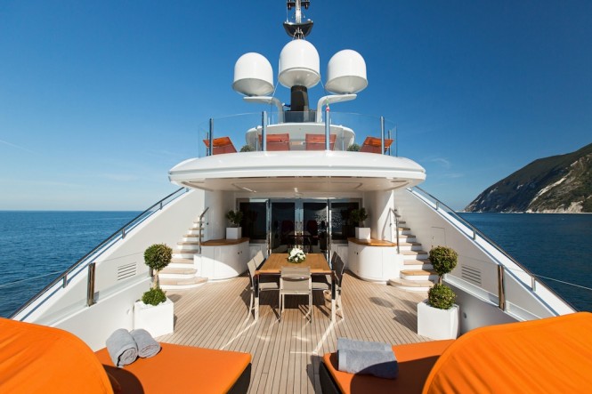 Upper Aft Deck - Papi Du Papi superyacht - Photo Credits @ Marc Paris