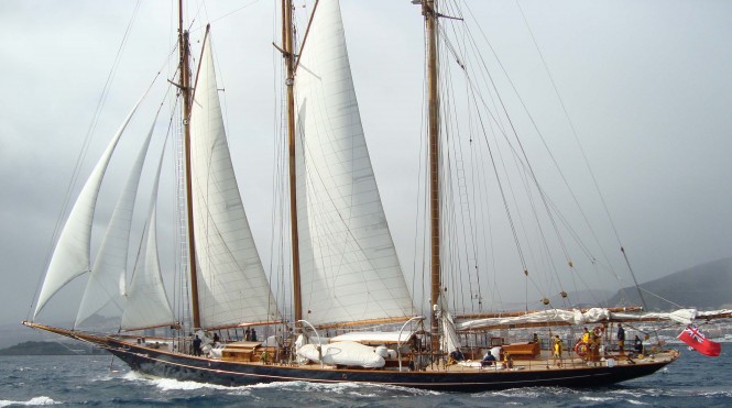 55m sailing yacht Shenandoah of Sark at the start of the race - Photo credit Juan Ruiz