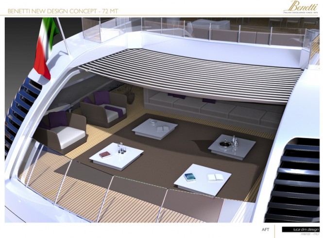 72m Luca Dini superyacht concept - Aft