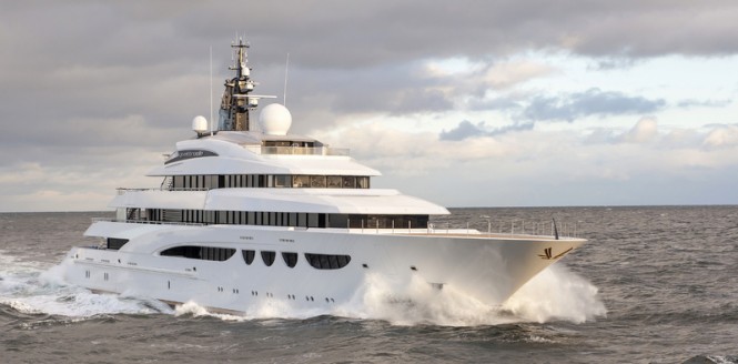Another beautiful 88-metre vessel just delivered by Lurssen - superyacht Quattroelle Photo by Klaus Jordan