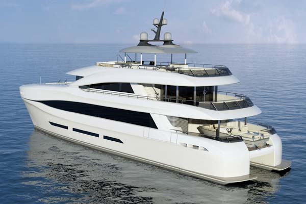 Curvelle yacht Quaranta - rear view