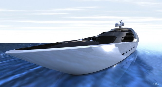 Dramatically looking 70metre luxury mega yacht QUILLON - a concept designed by Scott Henderson