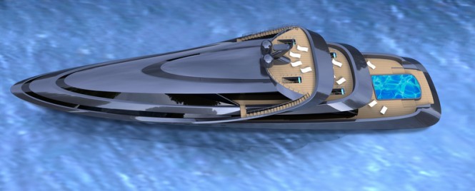 MANTA yacht concept - view from above